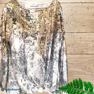 Time and Tru XXL long sleeve multicolor blouse